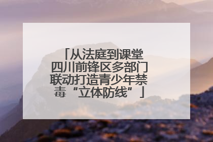 从法庭到课堂 四川前锋区多部门联动打造青少年禁毒“立体防线”