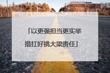 以更强担当更实举措扛好挑大梁责任