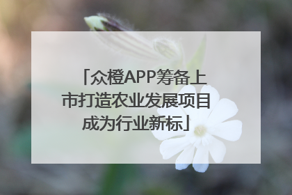 众橙APP筹备上市打造农业发展项目成为行业新标
