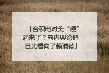 台积电对美“硬”起来了？岛内舆论把目光看向了赖清德