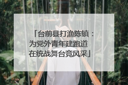 台前县打渔陈镇：为党外青年建跑道 在统战舞台竞风采