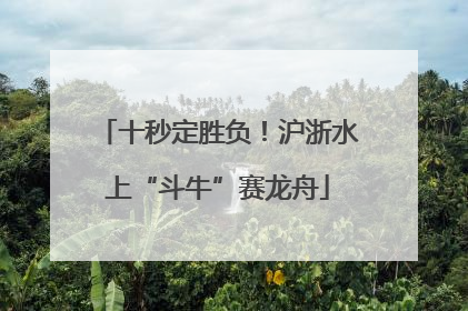 十秒定胜负！沪浙水上“斗牛”赛龙舟