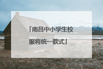 南昌中小学生校服将统一款式