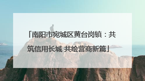 南阳市宛城区黄台岗镇：共筑信用长城 共绘营商新篇