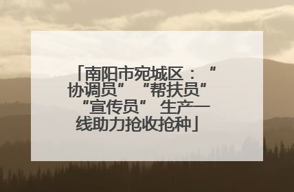 南阳市宛城区：“协调员”“帮扶员”“宣传员” 生产一线助力抢收抢种