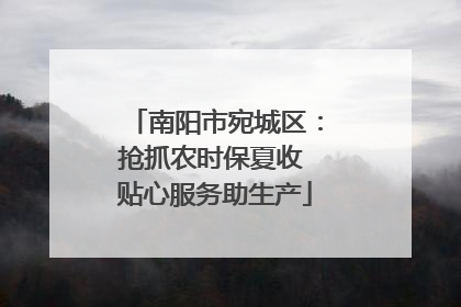 南阳市宛城区：抢抓农时保夏收 贴心服务助生产