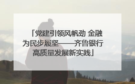 党建引领风帆劲 金融为民步履坚——齐鲁银行高质量发展新实践