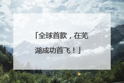 全球首款，在芜湖成功首飞！