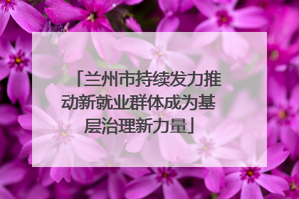 兰州市持续发力推动新就业群体成为基层治理新力量