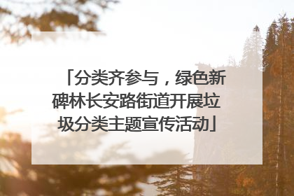 分类齐参与，绿色新碑林长安路街道开展垃圾分类主题宣传活动