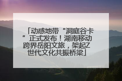 动感地带“洞庭谷卡”正式发布！湖南移动跨界岳阳文旅，架起Z世代文化共振桥梁