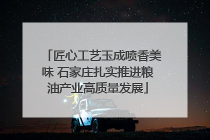 匠心工艺玉成喷香美味 石家庄扎实推进粮油产业高质量发展