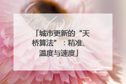 城市更新的“天桥算法”：精准、温度与速度