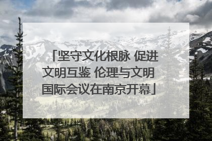 坚守文化根脉 促进文明互鉴 伦理与文明国际会议在南京开幕