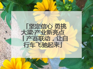 坚定信心 勇挑大梁·产业新亮点丨产赛联动，让自行车飞驰起来