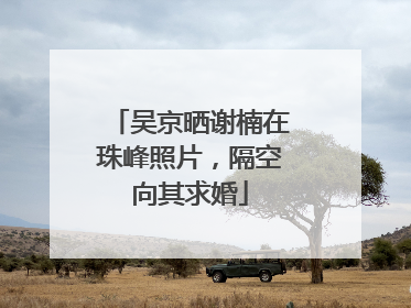 吴京晒谢楠在珠峰照片，隔空向其求婚