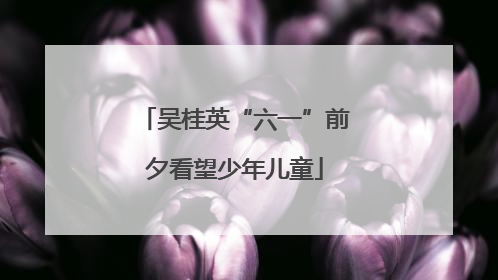 吴桂英“六一”前夕看望少年儿童