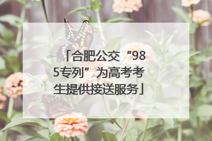 合肥公交“985专列”为高考考生提供接送服务