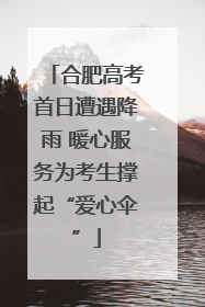 合肥高考首日遭遇降雨 暖心服务为考生撑起“爱心伞”