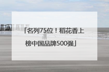 名列75位！稻花香上榜中国品牌500强