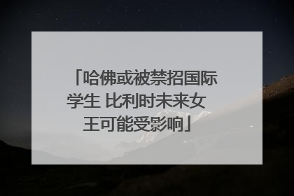 哈佛或被禁招国际学生 比利时未来女王可能受影响