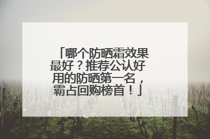 哪个防晒霜效果最好？推荐公认好用的防晒第一名，霸占回购榜首！