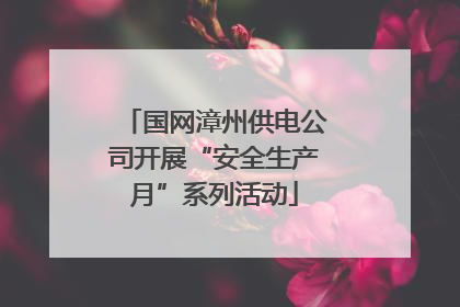国网漳州供电公司开展“安全生产月”系列活动