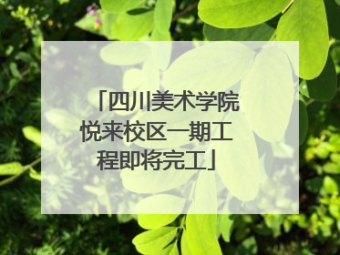 四川美术学院悦来校区一期工程即将完工