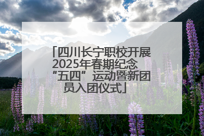 四川长宁职校开展2025年春期纪念“五四”运动暨新团员入团仪式