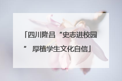 四川隆昌“史志进校园” 厚植学生文化自信