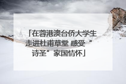 在蓉港澳台侨大学生走进杜甫草堂 感受“诗圣”家国情怀