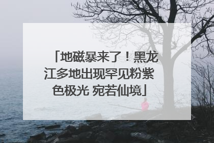 地磁暴来了！黑龙江多地出现罕见粉紫色极光 宛若仙境