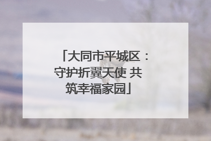 大同市平城区：守护折翼天使 共筑幸福家园