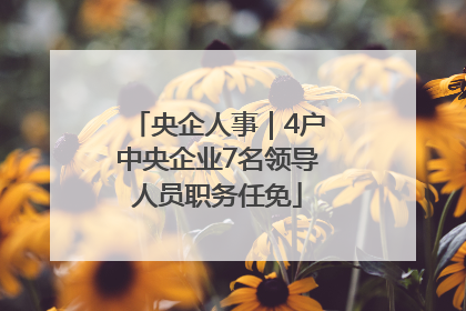 央企人事｜4户中央企业7名领导人员职务任免