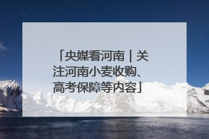 央媒看河南｜关注河南小麦收购、高考保障等内容
