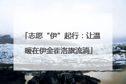 志愿“伊”起行：让温暖在伊金霍洛旗流淌