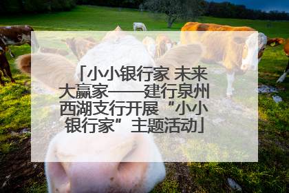 小小银行家 未来大赢家——建行泉州西湖支行开展“小小银行家”主题活动
