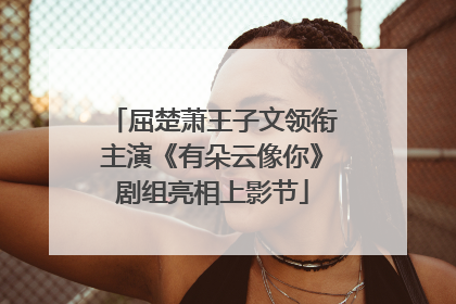 屈楚萧王子文领衔主演《有朵云像你》剧组亮相上影节