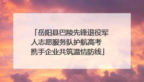 岳阳县巴陵先锋退役军人志愿服务队护航高考 携手企业共筑温情防线