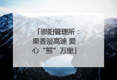 崇阳管理所：果香漫高速 爱心“鲜”万里
