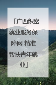 广西织密就业服务保障网 精准帮扶青年就业