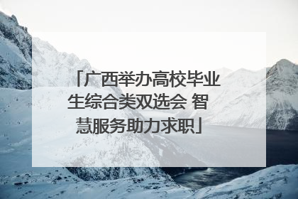 广西举办高校毕业生综合类双选会 智慧服务助力求职