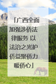 广西全面加强涉侨法律服务 以法治之光护侨益聚侨力暖侨心