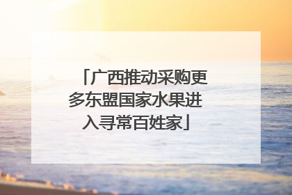 广西推动采购更多东盟国家水果进入寻常百姓家