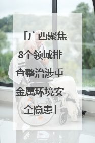 广西聚焦8个领域排查整治涉重金属环境安全隐患