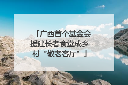 广西首个基金会援建长者食堂成乡村“敬老客厅”