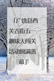 广饶县西关古街五一趣味大闯关活动圆满落幕