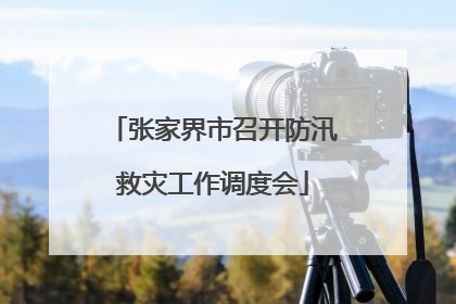 张家界市召开防汛救灾工作调度会