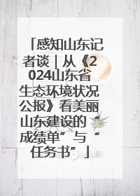 感知山东记者谈｜从《2024山东省生态环境状况公报》看美丽山东建设的“成绩单”与“任务书”