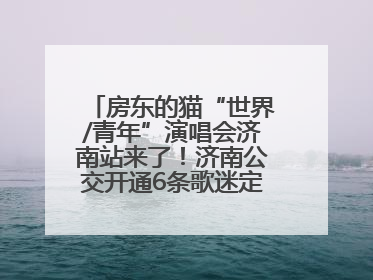 房东的猫“世界/青年”演唱会济南站来了！济南公交开通6条歌迷定制专线